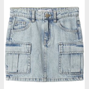 Name It Nederdel - NkfMillie - Cargo - Light Blue Bleached Denim