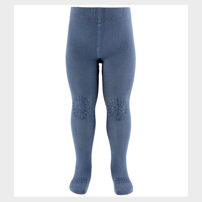 GoBabyGo Skridsikre Strmpebuksen - Noos - Bambus - Stone Blue