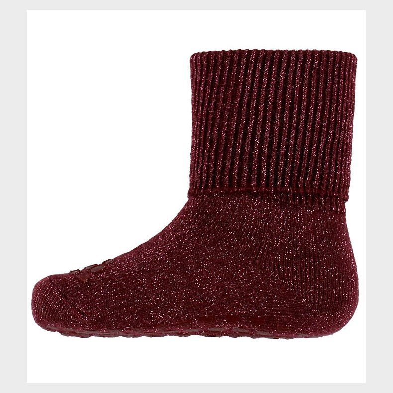 GoBabyGo Strmper - Non-Slip - Wine Red m. Glitter