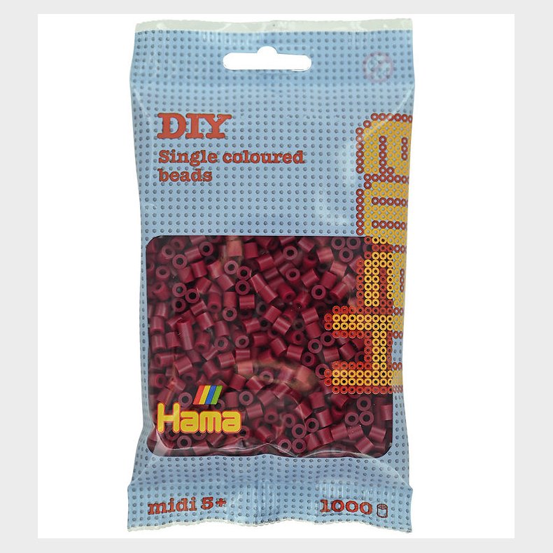 Hama Midi Perler - 1000 stk. - 118 Mrk Kirsebr