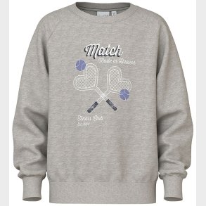 Name It Sweatshirt - NkfVenus - Grey Melange/Heart Rackets