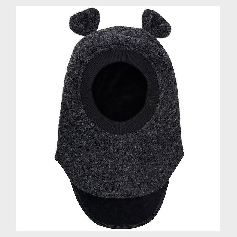 Huttelihut Elefanthue - Uld - 2-lags - Dark Grey Melange m. rer