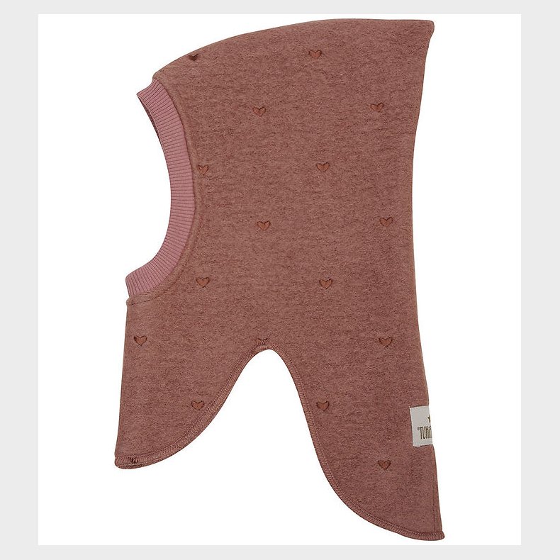 Huttelihut Elefanthue - Uld - 2-lags - Burlwood m. Hjerter