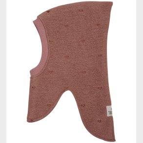 Huttelihut Elefanthue - Uld - 2-lags - Burlwood m. Hjerter