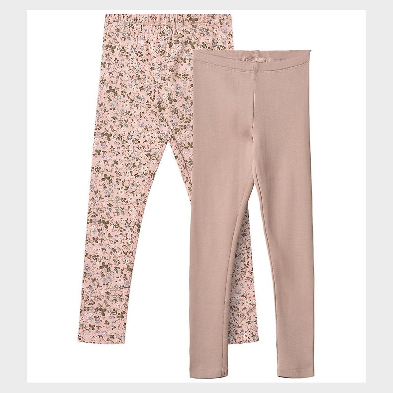 Wheat Leggings - 2-pak - Jules - Rose Powder Flowers