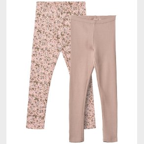 Wheat Leggings - 2-pak - Jules - Rose Powder Flowers