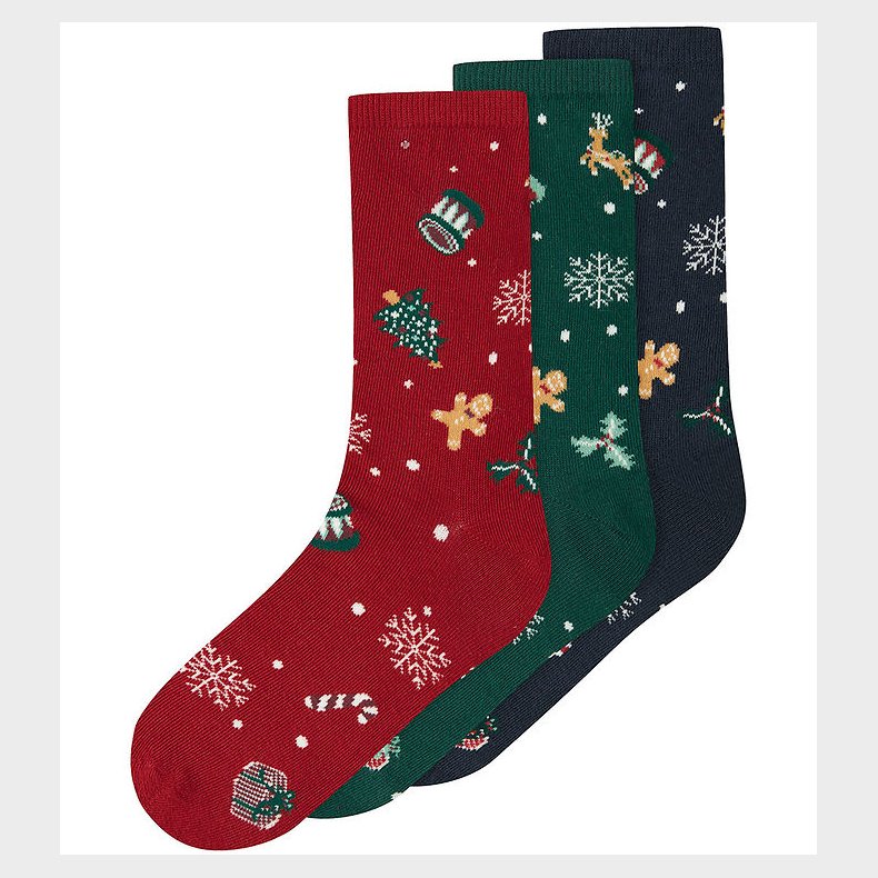 Name it Strmper - 3-pak - NknVismas - Jester Red/Navy Blazer +