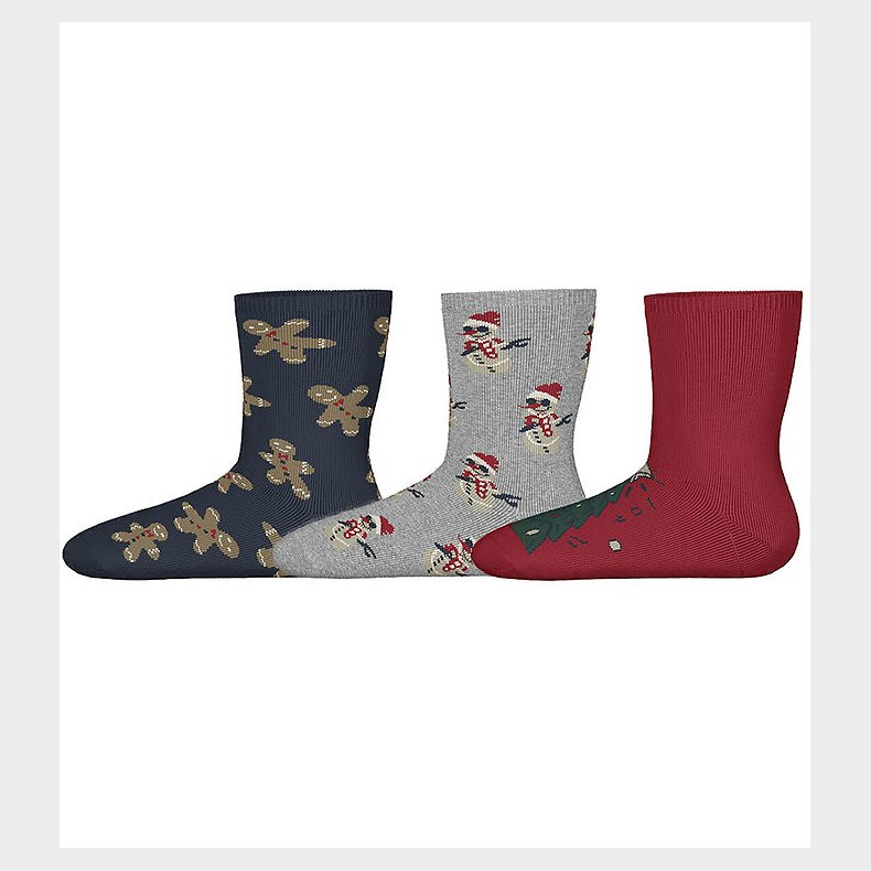 Name it Strmper - 3-Pak - NknriChristmas - Navy Blazer/ Grey Me