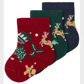 Name it Strmper - 3-Pak - NbnVismas - Jester Red/Navy Blazer +