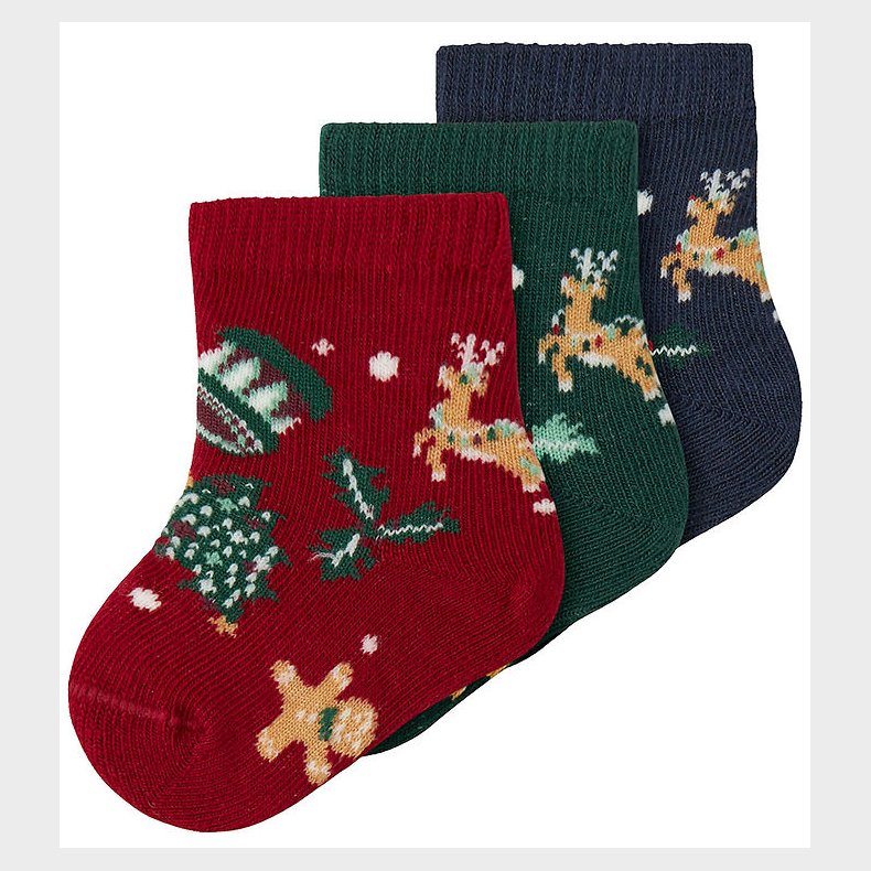 Name it Strmper - 3-Pak - NbnVismas - Jester Red/Navy Blazer +