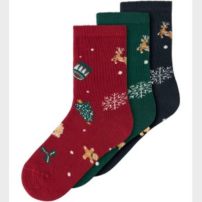 Name it Strmper - 3-Pak - NmnVismas - Jester Red/Navy Blazer +