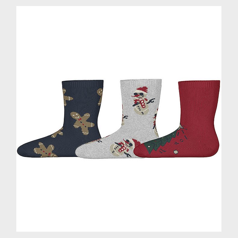 Name it Strmper - 3-Pak - NmnriChristmas - Navy Blazer/Grey Mel