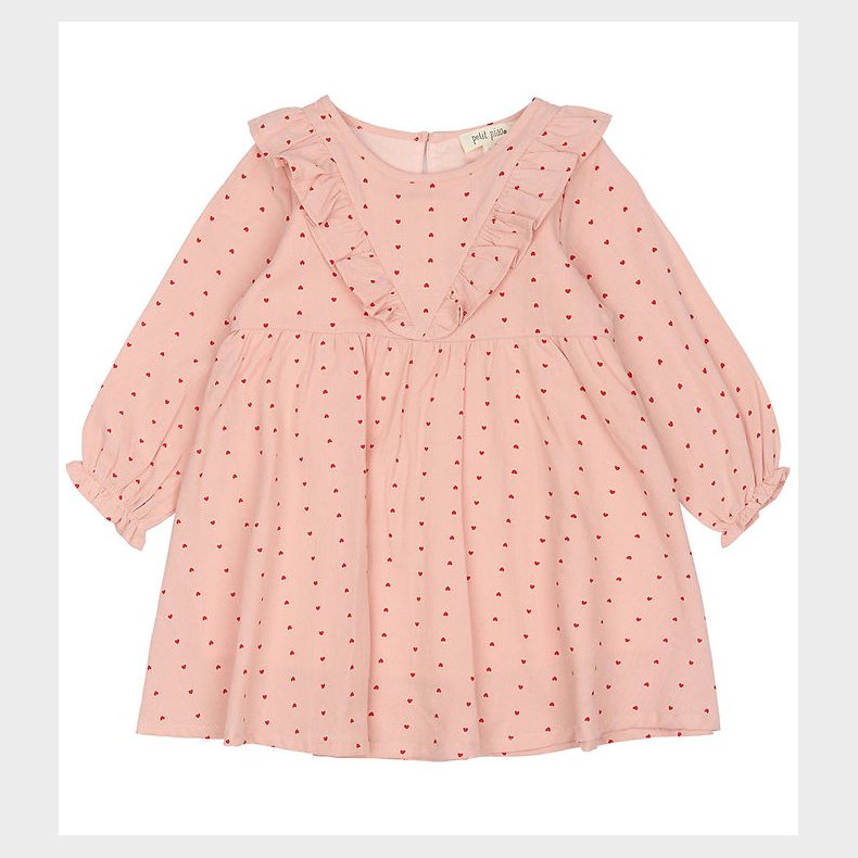 Petit Piao Kjole - Pink Heart m. Flser