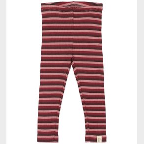 Petit Piao Leggings - Rib - Modal - Biking Red Multistripe