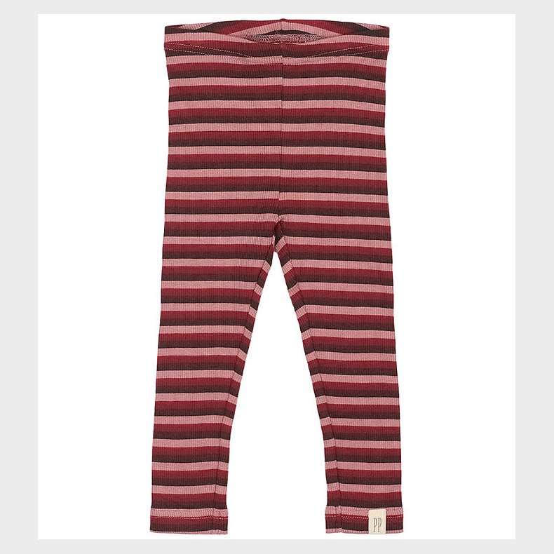 Petit Piao Leggings - Rib - Modal - Biking Red Multistripe