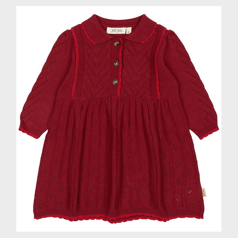 Petit Piao Kjole - Hulmnster - Strik - PPDaimi - Biking Red
