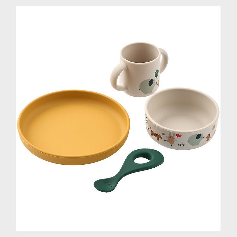 Liewood Spisest - Silikone - 4 dele - Vivi - Around The World/S