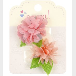 Souza Hrelastiker - 4 Stk. - Blomster - Rosa