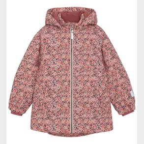 Minymo Vinterjakke - AOP - Peach Whip