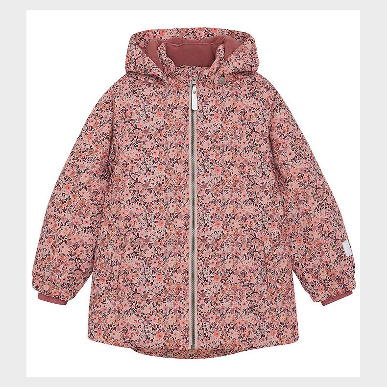 Minymo Vinterjakke - AOP - Peach Whip