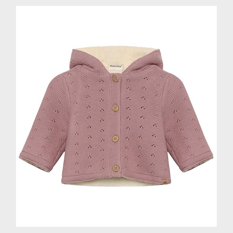 Minymo Cardigan - m. Teddy - Woodrose