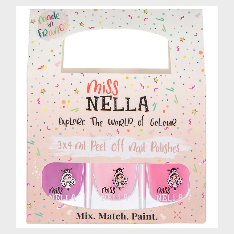 Miss Nella Neglelak - 3-pak - Pastel Farver