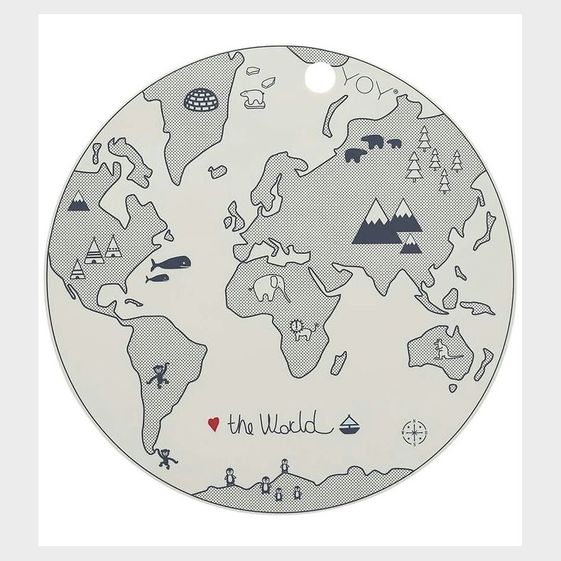 OYOY Dkkeserviet - The World - Ice Blue