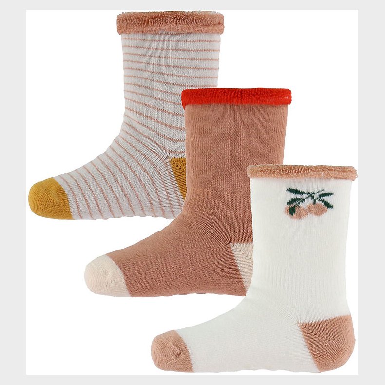 Liewood Strmper - 3-pak - Eloy - Peach/Sandy Mix