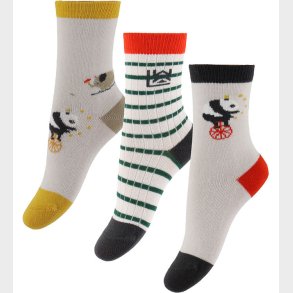 Liewood Strmper - 3-pak - Silas - Circus/Sandy Mix