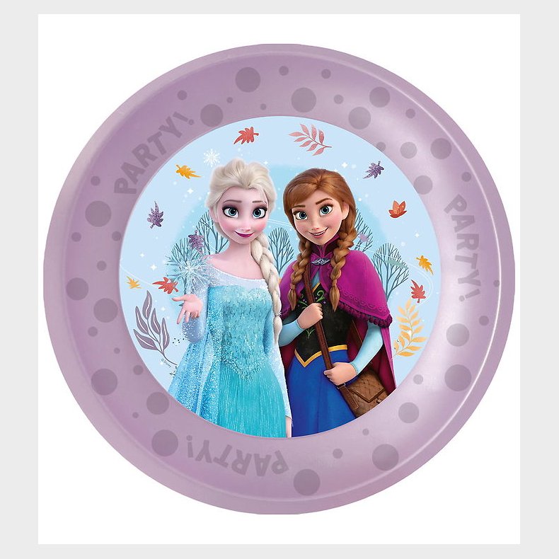 Decorata Party Plastiktallerkner - 4-pak - 21 cm - Frozen Idylli
