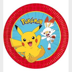 Decorata Party Paptallerkner - 8-pak - 23 cm - Pokmon
