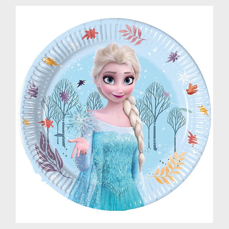 Decorata Party Paptallerkner - 8-pak - 19,5 cm - Frozen Idyllic