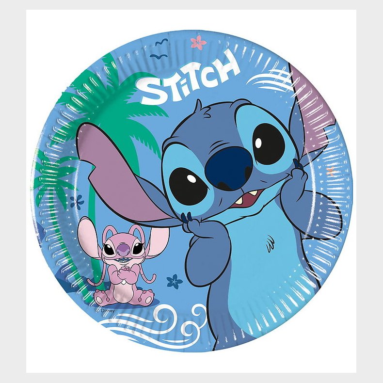 Decorata Party Paptallerkner - 8-pak - 19,5 cm - Stitch & Angel