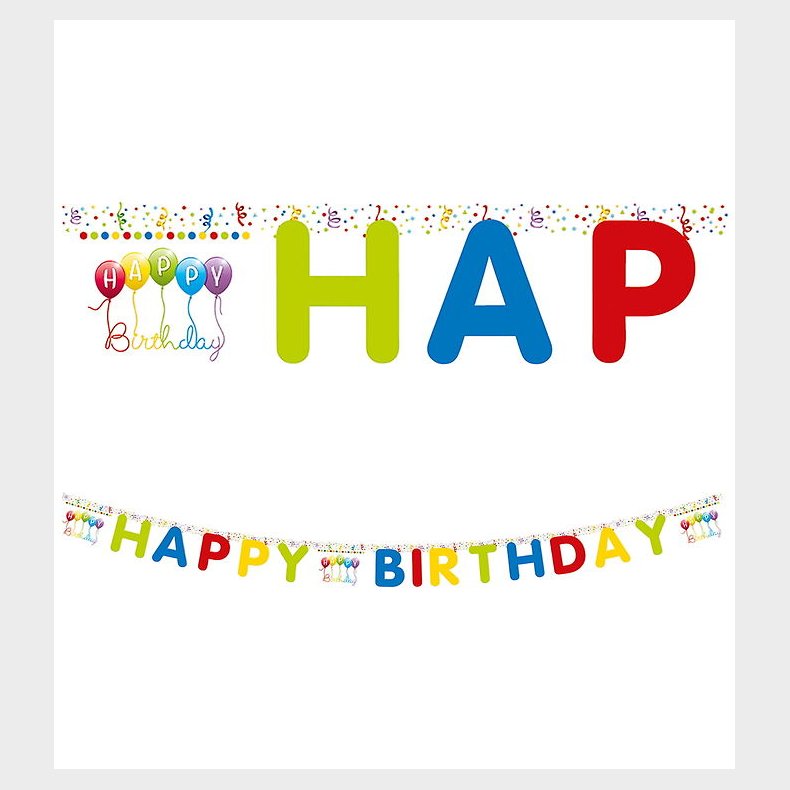 Decorata Party Happy Birthday Banner - Streamers