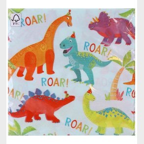Decorata Party Servietter - 20-pak - 33*33 cm - Dino Party