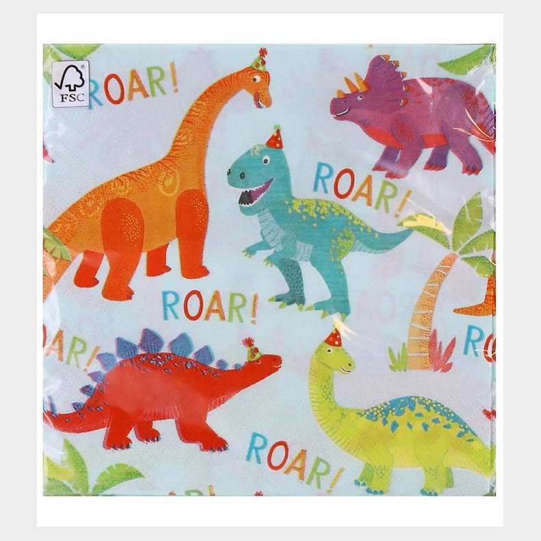 Decorata Party Servietter - 20-pak - 33*33 cm - Dino Party