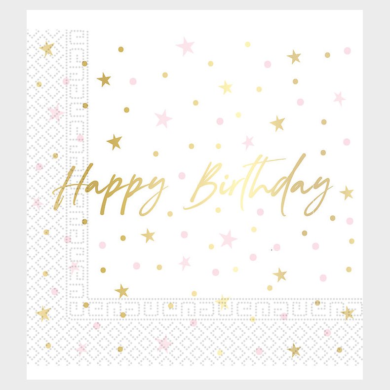 Decorata Party Servietter - 20-pak - 33*33 cm - Birthday Candles