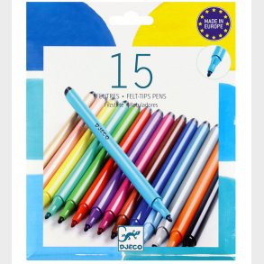 Djeco Tuscher - 15 stk. - Multifarver