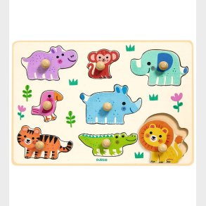 Djeco Knoppuslespil - Hippo'n'co