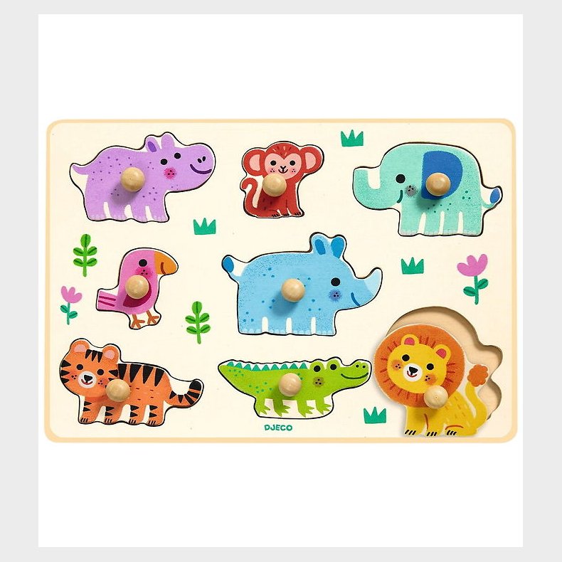 Djeco Knoppuslespil - Hippo'n'co