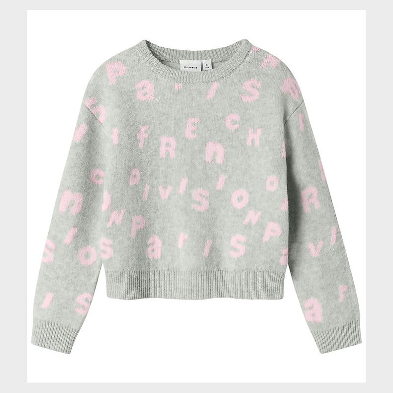 Name It Bluse - Strik - NmfOline - Light Grey Melange