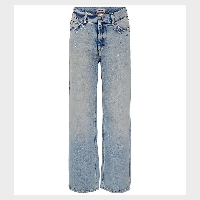 Kids Only Jeans - KogElla - Wide - Medium Blue Denim/Rhinestone