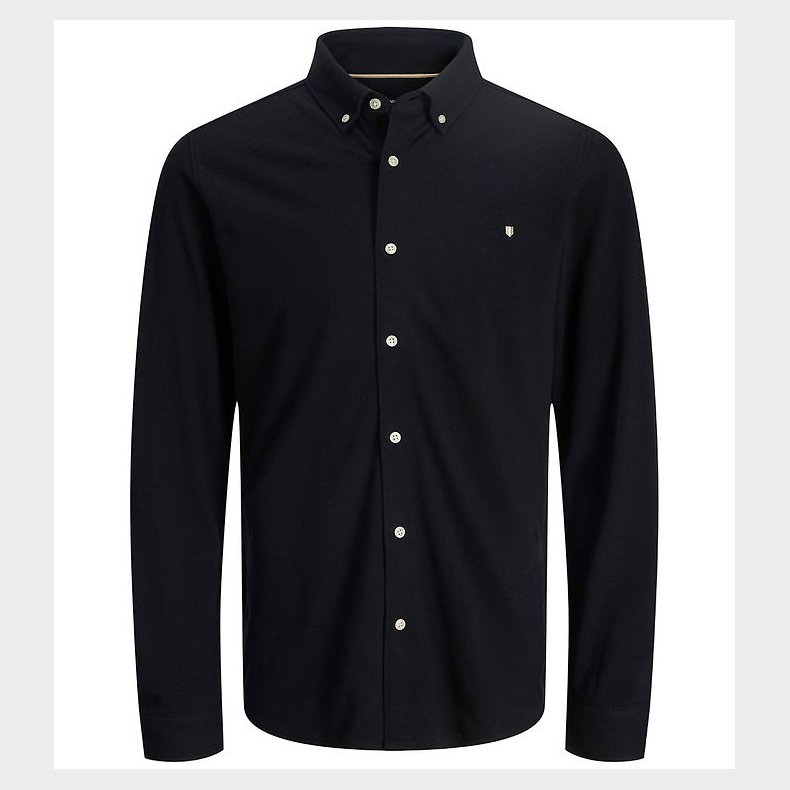 Jack & Jones Skjorte - Piqu - JprBlublake - Black