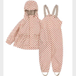 Konges Sl�jd Regnt�j m. Seler/Fleece - PU - Rainy Palme - Coeur