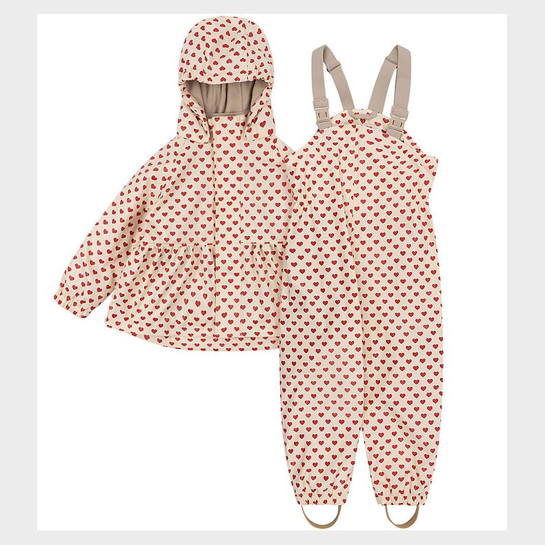 Konges Sl�jd Regnt�j m. Seler/Fleece - PU - Rainy Palme - Coeur