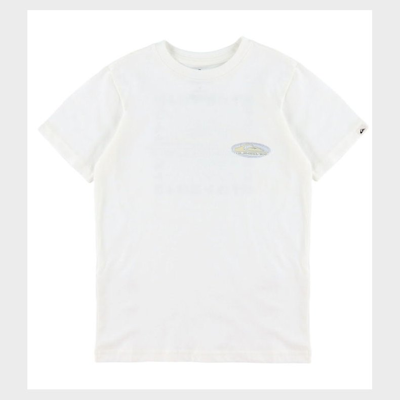 Quiksilver T-shirt - Evo Border Lines - Snow White