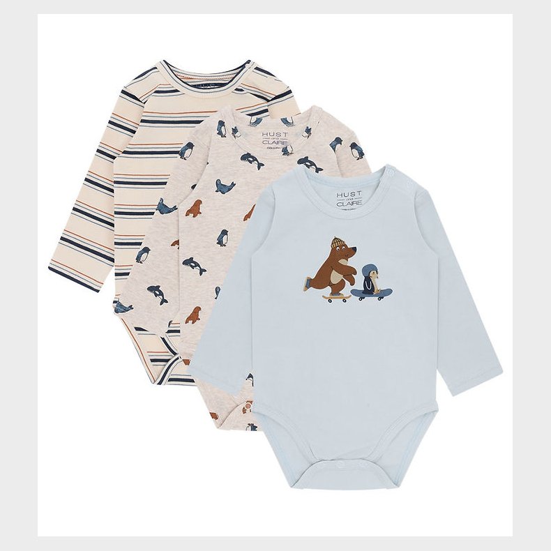 Hust and Claire Bodyer l/� - 3-pak - HCBertram - Light Blue Skat