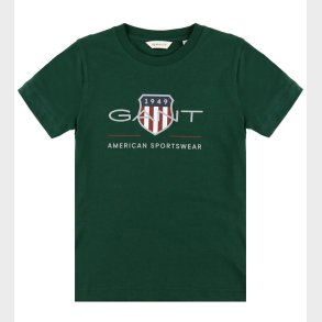 GANT T-shirt - Tartan Green
