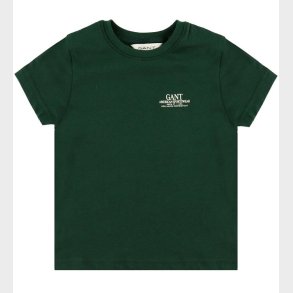GANT T-shirt - Graphic - Tartan Green