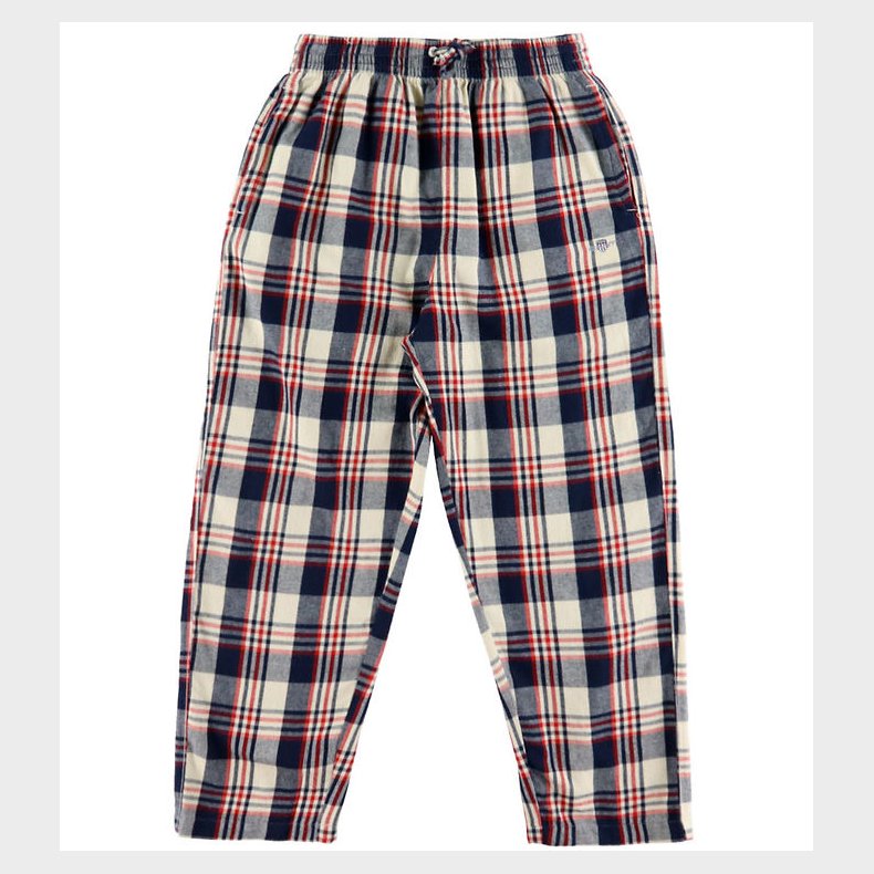 GANT Natbukser - Checked - Ruby Red